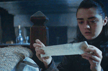 Image result for game of thrones season 7 arya and little finger gif